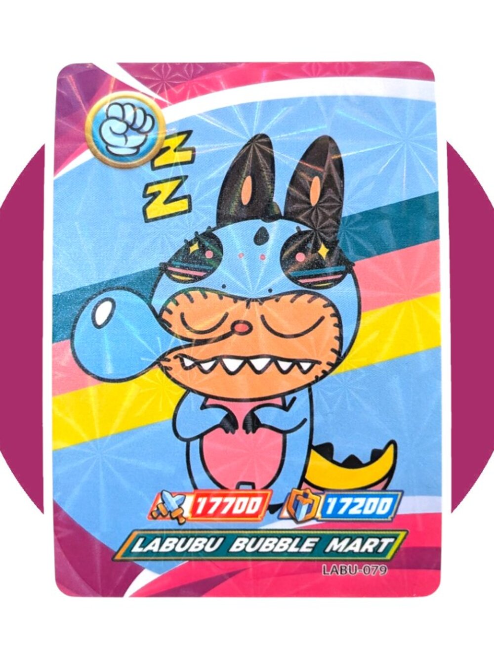 Labubu Game Collection Card (CX19): Dinosaur Monster Sleeping LABU-079